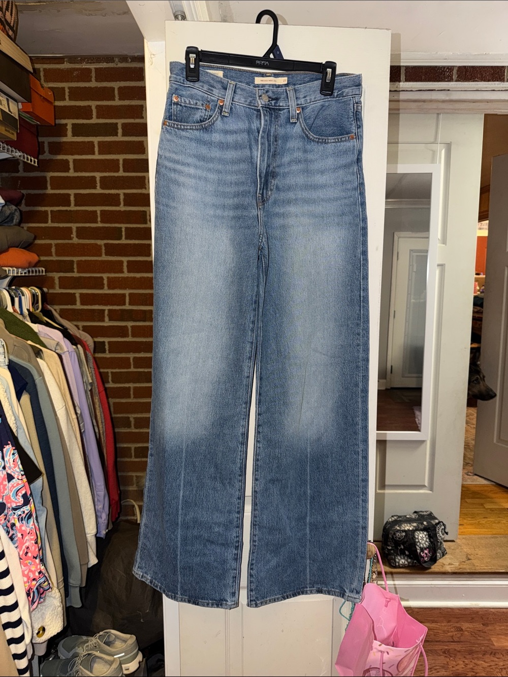 Levi's Ribcage Wide Leg Jeans in Medium Blue